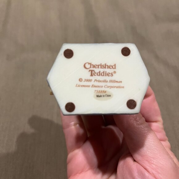 Cherished Teddies December Winter Monthly Carousel 2000 Enesco Priscilla Hillman - Picture 5 of 5